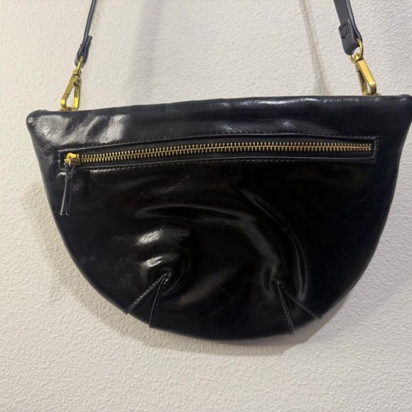 Anthropologie Handbags - Anthropologie Black Crossbody Bag with Gold Accents